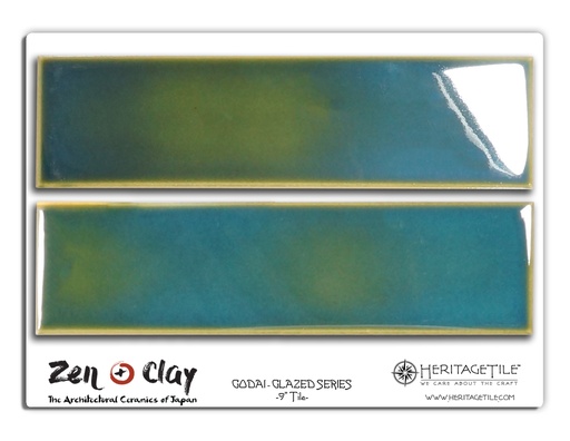 Sample Card - Godai Sea Green Glazed 9" Field Tile