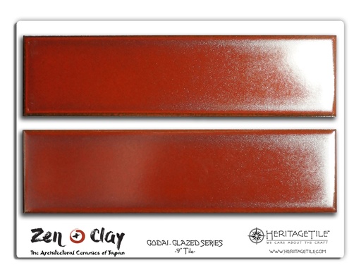 Sample Card - Plum Red Godai Glazed 9" Field Tile