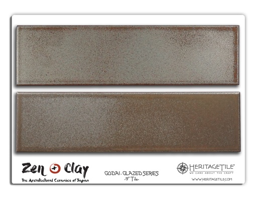 Sample Card - Metallic Bronze Godai Glazed 9&quot; Field Tile